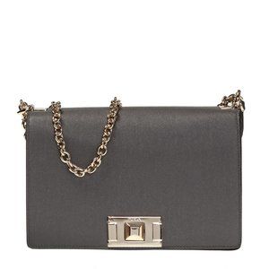 FURLA Gray Leather Shoulder Bag